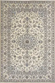 Nain Hand Knotted Wool & Silk Persian Rug - 300x195 cm by Cyrus Rugs