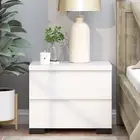 Elara 2 Drawer Bedside Table - White