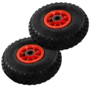2 Pcs Replacement Sack Truck Wheels Trolley Dolly Rubber Wheelbarrow Tyre 3.00-4