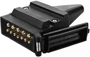 MAX COOL 82171BL 12 Pin Flat Trailer Socket Plug Set Connector Adaptor Suitable for Trailer Caravan Boat Vehicle