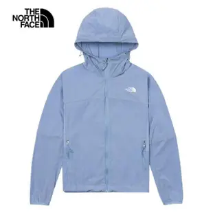 【The North Face】TNF 風衣外套 防潑水防曬連帽 W SUN SMOOTH WIND JKT - AP 女 藍(NF0A87UYQEO)