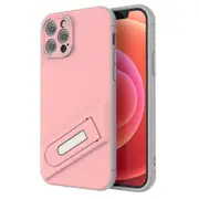 Shockproof Slim Case for iPhone 13 12 Pro Max with Stand - Pink