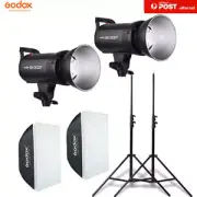 2x Godox SK300II 2.4G Studio Strobe Flash + 60*60cm Bowens Softbox + Light Stand