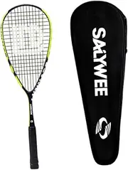 rockible Squash Racket Paddle Nonslip Grip Supplies with Bag Equipment Tear Drop Squash Racquet for Office Outdoor Travel Beginners