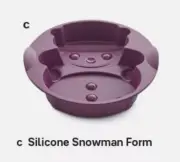 Tupperware Silicone Baking Pan Form Snowman Magic Purple Winter Cake