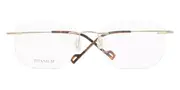 Rectangle Rimless Titanium Men's Glasses Online Gold Size 53 - Lenses Included - Private Health Rebate - Blue Light Block - SmartBuy Collection