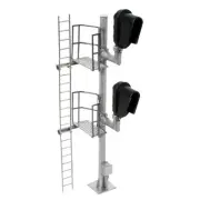Atlas-Double-Head Modern Hooded Signal - All Scales Signal System -- Left Hand -
