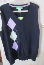 HH ALLYSON WHITMORE LADIES GOLF SWEATER VEST BLUE SIZE PM