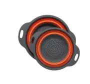 2-Pack Collapsible Colanders Colander Collapsible Set Silicon -Folding Strainers