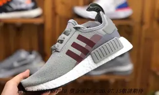 愛迪達 Adidas NMD R1 女潮流鞋 歐美限定 EE5177 灰色 紫色 休閒潮流鞋 拼接