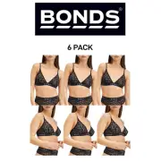 Bonds Womens Intimately Lace Triangle Bra Sexy Gorgeous Lacy Outer 6 Pack YWVY
