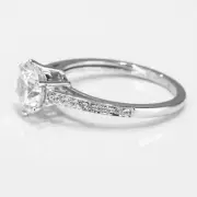 2.39 CT G/SI1 Shiny Round Cut Diamond Engagement Ring 950 Platinum
