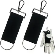 Loop Grabber Keeper,Rotatable Glove Belt Holder | 2X Portable Hook and Loop Clip, Course Golf Club Bay Accessory for Carrying Golf Gloves