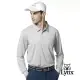 【Lynx Golf】男款吸濕排汗抗UV胸袋款素面Lynx繡花長袖POLO衫/高爾夫球衫(灰色)