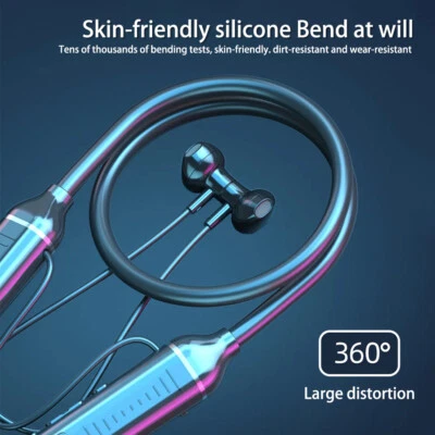 Wireless Bluetooth 5.3 Neckband Headphones Mic Headset Stereo Earphone Earbuds