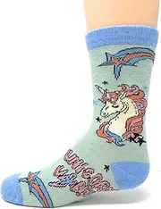 [ooohyeah] Oooh Yeah Kid's Novelty Crew Socks, Funny Crazy Silly Cool Casual Dress Socks for Boy and Girl