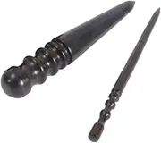 AUTSUPPL Leather Polishing Rods Set 2pcs Purple Sandalwood Leather Burnisher Slicker Craft Tool Jewelry Cleaning
