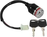 ULTECHNOVO Car Ignition Electric Motorcycle Light Switch Quad Scooter Key Chain Motor Ignition Lock Automotive Key Power Button Brake Buttons Wheeler Motorcycle Motor Bike Steel