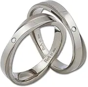 L'AmoreEterno（ラアモーレエテルノ） Wedding Ring, Pair Ring, Titanium, Jewelry, Accessories, Cross Design, Diamond, Gift, Birthday, Anniversary, Engagement, Wedding