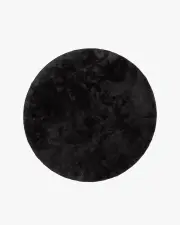 185' Round | Machine Washable Runner Rug | Kid & Pet Friendly | Indoor Rug | Ink Black Plush Rug | Ruggable