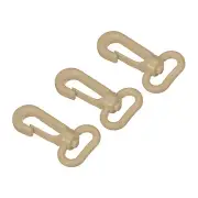 3pcs Plastic Swivel Snap Hook Lobster Clasp Buckle for Webbing Strap Khaki