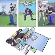 Golf Towel 3 Pcs Funny Golf Club Clean Set for Golf Bags with Clip, Funny Gifts for Golf Fans