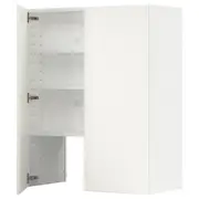 METOD wall cb f extr hood w shlf/door, white/Veddinge white, 80x100 cm
