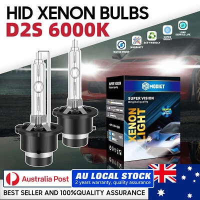 MODIGT 2pcs D2S HID Xenon Headlight Bulbs 6000K High Low Beam 35W Light (for: BMW)