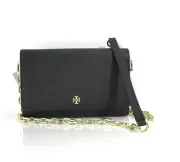 Tory Burch Emerson Chain Wallet Crossbody Bag Black NWT