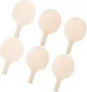 Pong Kit 6pc Unfinished Wooden Rackets with Grips for Crafters Players