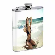 Bali Pin Up Girls D15 Flask 8oz Stainless Steel Hip Drinking Whiskey