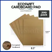 200 8.5x11 EcoSwift Corrugated Cardboard Pads Inserts Sheet 1/8" Thick 8 1/2 x11