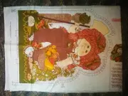 Cabbage Patch Kids Doll Pillow Fabric Panel Appalachian Arts 1983 Farmer Girl