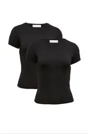 Supre - Multipack 2pk Luxe Longline Tee - Black