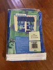 Disney Pixar Monsters University Mike Sully Curtain Valance 84 “ wide x 15"