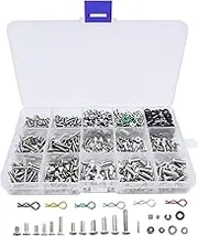 710pcs Universal RC Screw Kit 304 Stainless Steel Screws Assortment Set, Hardware Fasteners for Traxxas Axial Redcat HPI Arrma SCX10 Losi 1/8 1/10 1/12 1/16 Scale RC Cars Trucks Crawler