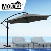 Mountview 3M Outdoor Umbrella Cantilever Cover Garden Patio Beach Umbrellas Grey