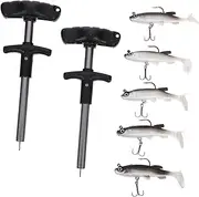 GANAZONO 7Pcs Fishing Hook Remover Tool with Fishing Baits Ergonomic Non Slip Handle for Easy Unhooking for Outdoor Fishing Activities