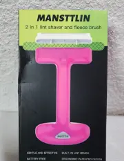 Mansttlin 2 in 1 Fabric Shaver & Lint Brush Battery-Free Adjustable Fuzz, Purple