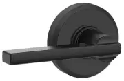 Schlage F10-LAT-GSN Latitude Passage Door Lever Set - Black