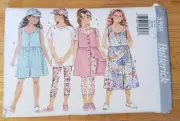 Butterick Sewing Pattern 3393 Girl's Top Jumper Dress Leggings 12 14