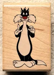Sylvester Rubber Stamp, Looney Tunes, 1990 Warner Bros Stampede 026-D - NEW VTG