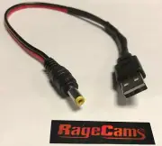 USB to 2.1mm Break Out Adapter DC Power Cable Plug Armasight Zeus Thermal Imager