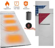 Agemore Heated Sleeping Bag Outdoor Camping Hiking Winter -20°C Thermal Single