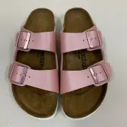 Birkenstock New w/ Box Arizona Icy Metallic Old Rose Birko-Flor Reg -Select Size