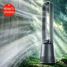 Bladeless Tower Fan Oscillating Pedestal 3 Speeds Quiet 35dB Air Purifier 15H Ti