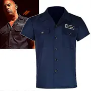 Unbrand Movie Fast Furious Dominic Toretto Cosplay Costume Shirt Unisex Short Sleeve Summer Coat Tee Tops Me S