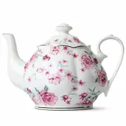 BTaT- Tea Pot, Teapot, Porcelain Teapot, 38 oz, Floral Teapot, Bone China Teapot