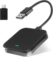 Fahgaer Wired to Wireless Adapter Box 2-in-1 Carplay and Android Auto Mini Box for USB/Type C Dongle Plug and Play Auto Parts