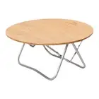 Round Camping Half-fold Tables Bamboo Picnic BBQ Table for Travel Picnic Beach
